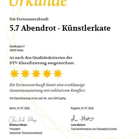 Reetdorf Geltinger Birk Künstlerkate Abendrot Ferienhaus Nieby (Nieby, Schleswig-Flensburg)